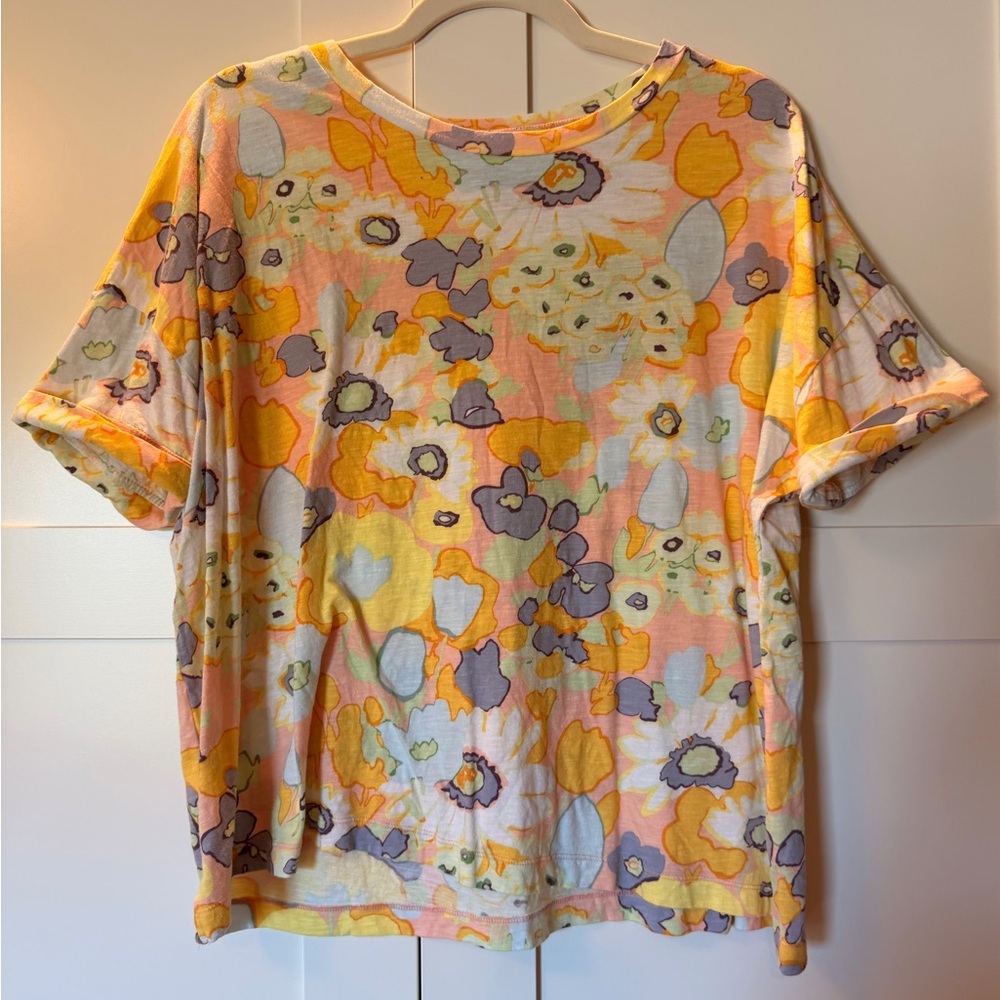 LOFT Floral Short Sleeve Top